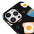 iPhone 16 Pro Sandwich Egg Telefon Kılıfı - Renkli Silikon - Siyah