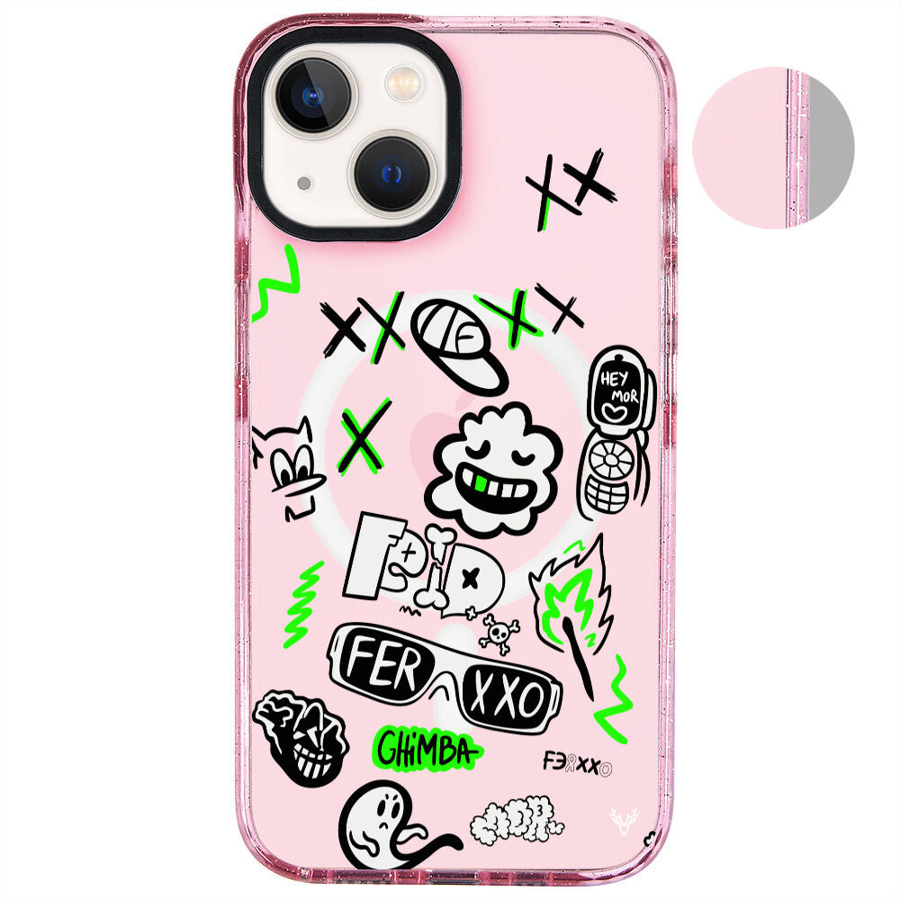 MagsafeliArtycaseSimliPembe