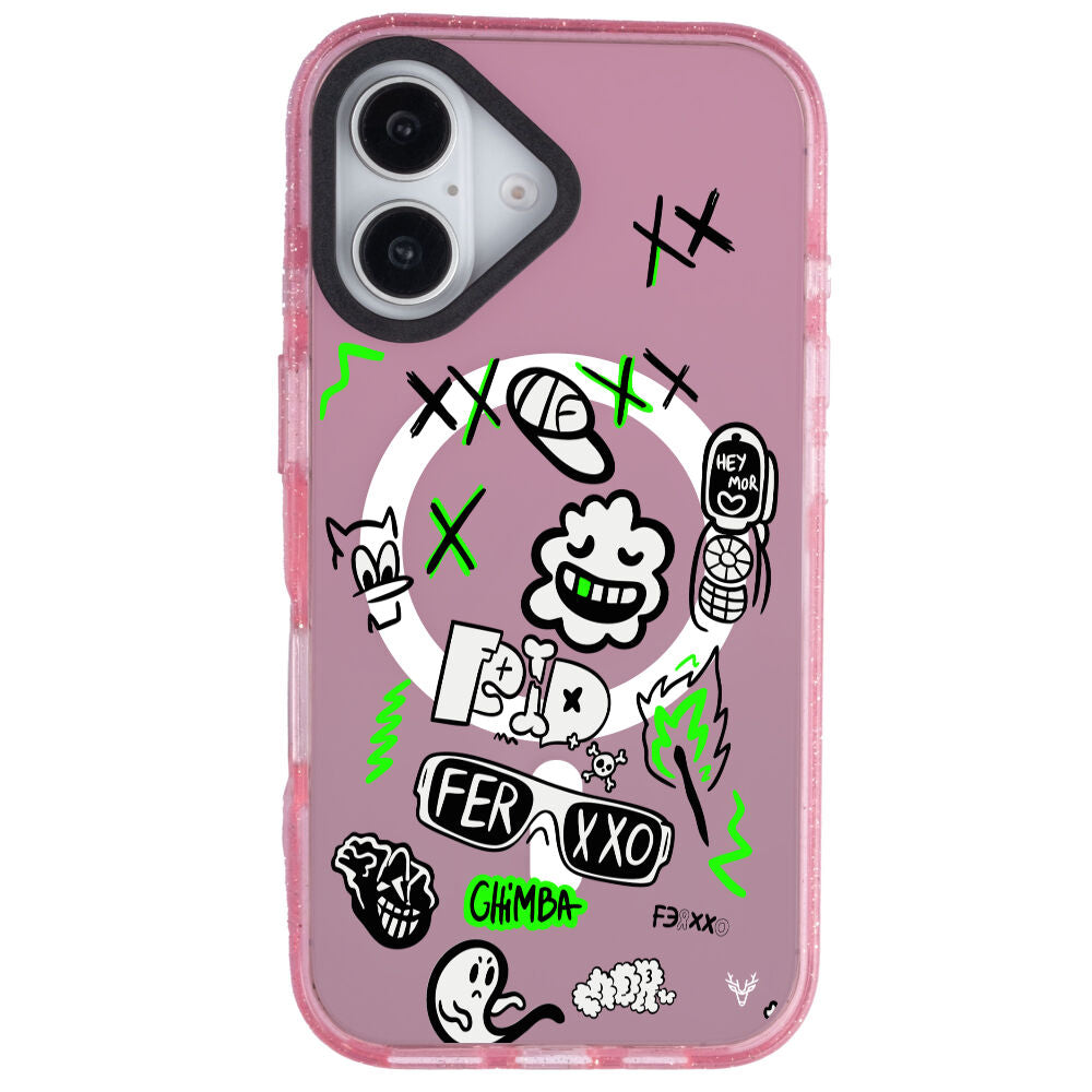 MagsafeliArtycaseSimliPembe