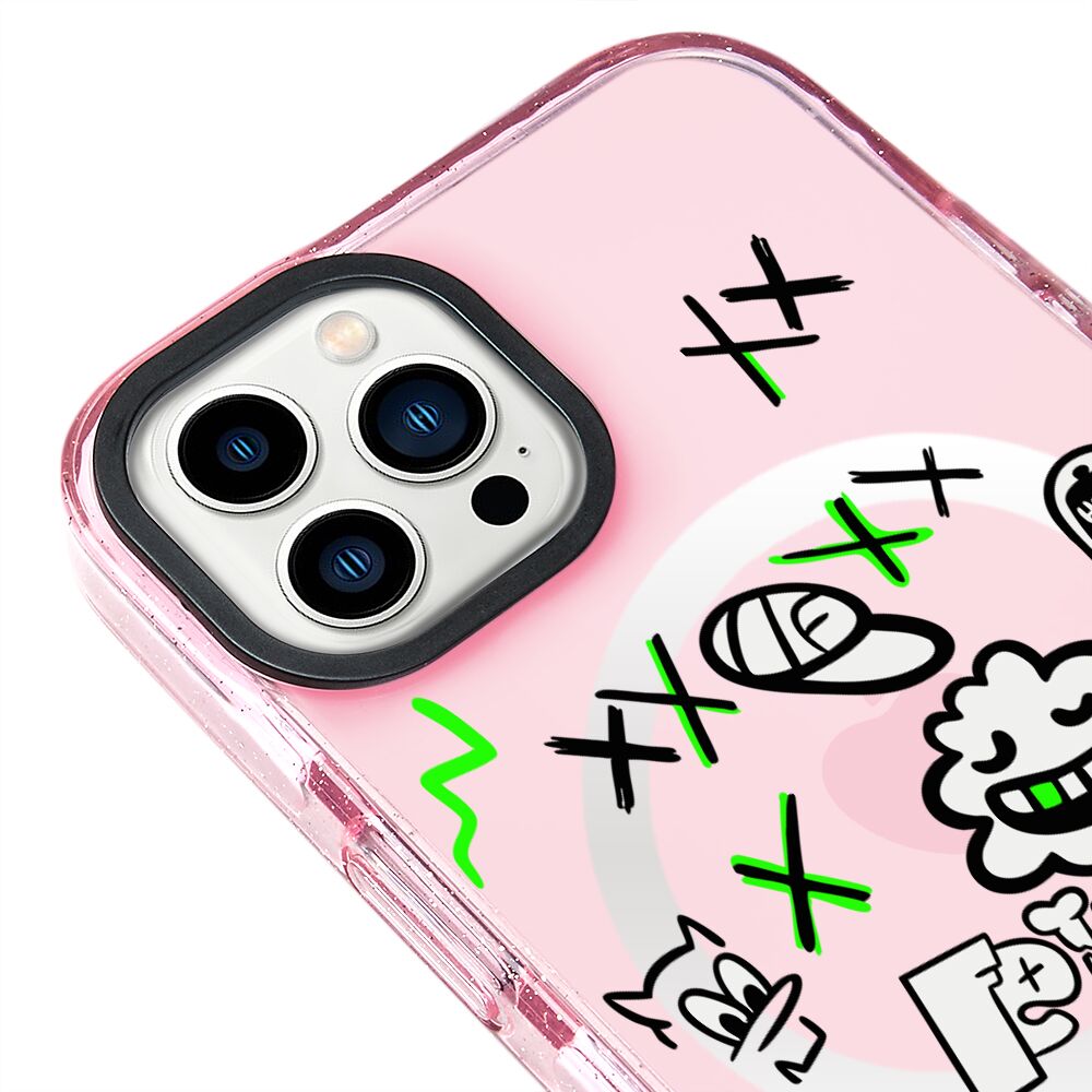 MagsafeliArtycaseSimliPembe