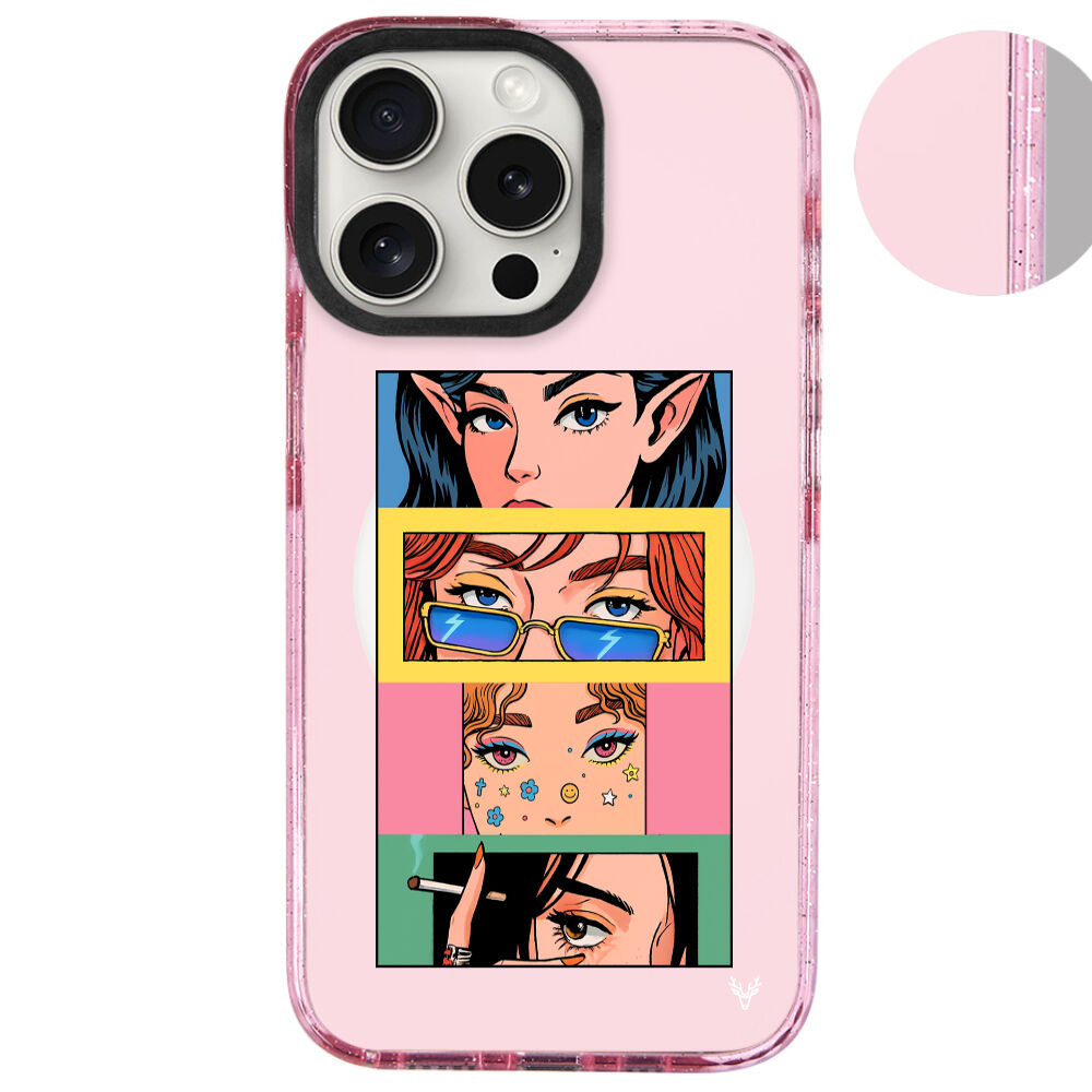 MagsafeliArtycaseSimliPembe