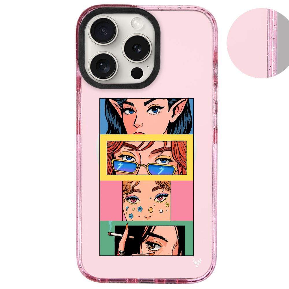 MagsafeliArtycaseSimliPembe