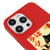 iPhone 14 Pro Black Cat Smile Telefon Kılıfı - Renkli Silikon - Kırmızı