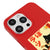 iPhone 15 Pro Max Black Cat Smile Telefon Kılıfı - Renkli Silikon - Kırmızı