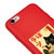 iPhone 6S Black Cat Smile Telefon Kılıfı - Renkli Silikon - Kırmızı
