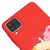 Samsung A12 Cat Sleeping Telefon Kılıfı - Renkli Silikon - Kırmızı