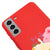 Samsung S21 Plus Cat Sleeping Telefon Kılıfı - Renkli Silikon - Kırmızı