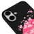iPhone 16 Sakura Sunset Telefon Kılıfı - Renkli Silikon - Siyah