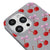 iPhone 13 Pro Berries Ribbons Telefon Kılıfı - Renkli Silikon - Gri