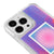 iPhone 15 Pro Max Alignment Telefon Kılıfı - Neon - Violet