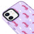 iPhone 12 Pink Leopar Telefon Kılıfı - Artycase - Simli Mor