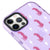 iPhone 12 Pro Pink Leopar Telefon Kılıfı - Artycase - Simli Mor