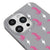iPhone 14 Pro Max Pink Leopar Telefon Kılıfı - Renkli Silikon - Gri