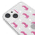 iPhone 15 Plus Pink Leopar Telefon Kılıfı - Şeffaf - Saydam