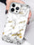 Apple iPhone 11 Lux Marble Magsafe Case - Marble - Beyaz Gold