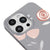 iPhone 15 Pro Flowers Design Telefon Kılıfı - Renkli Silikon - Gri