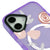 iPhone 16 Plus Flowers Design Telefon Kılıfı - Magsafeli Artycase - Simli Mor