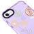 iPhone SE 2020 Flowers Design Telefon Kılıfı - Artycase - Simli Mor