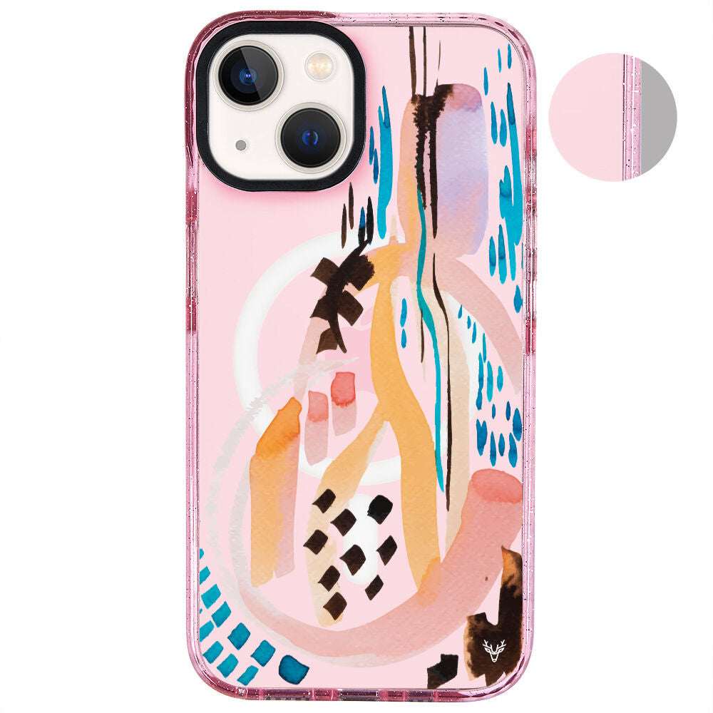 MagsafeliArtycaseSimliPembe