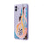 Samsung A04 Colorful Paint Telefon Kılıfı - Renkli Silikon - Lila
