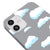 iPhone 12 Cute Clouds Telefon Kılıfı - Renkli Silikon - Gri