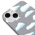 iPhone 14 Cute Clouds Telefon Kılıfı - Renkli Silikon - Gri
