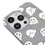 iPhone 14 Pro Cute Ghost Telefon Kılıfı - Renkli Silikon - Gri