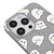 iPhone 15 Pro Cute Ghost Telefon Kılıfı - Renkli Silikon - Gri