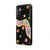 Samsung A04S Easy Flowers Telefon Kılıfı - Renkli Silikon - Siyah