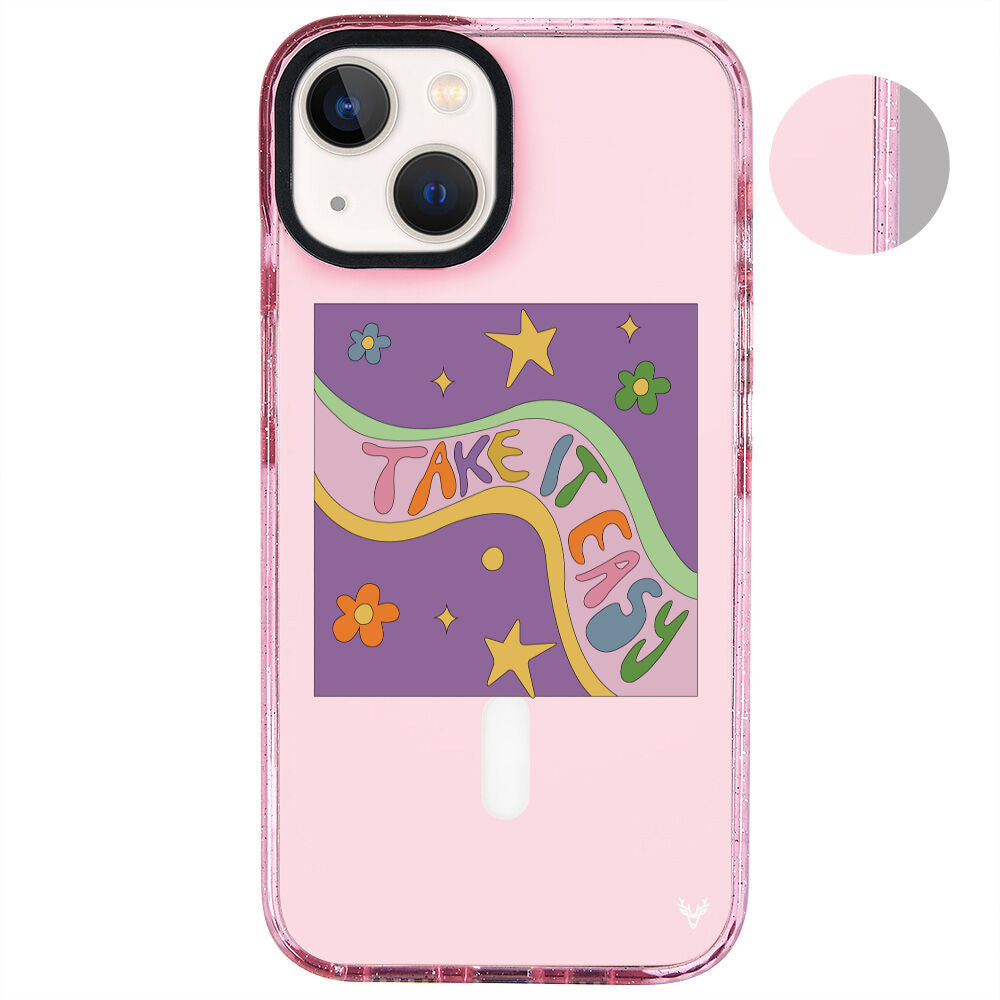 MagsafeliArtycaseSimliPembe