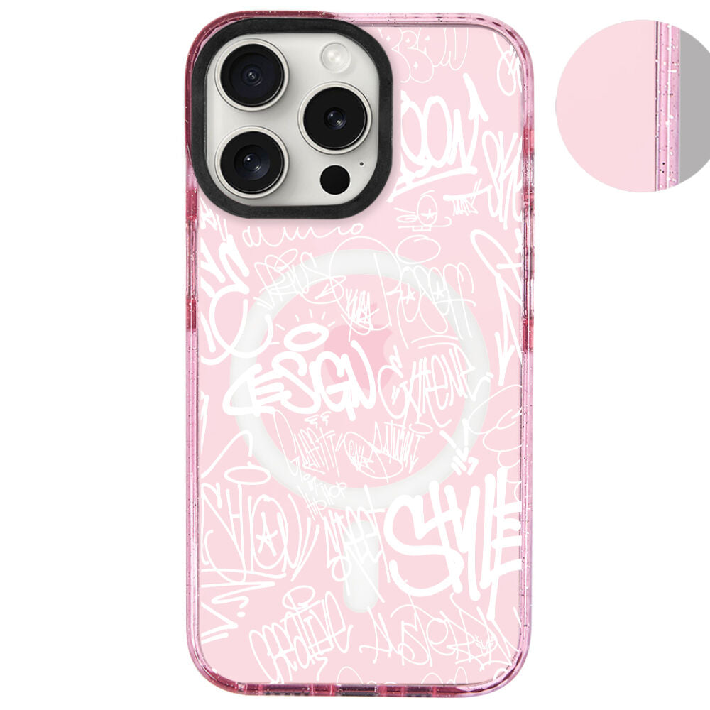 MagsafeliArtycaseSimliPembe