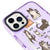 iPhone 16 Pro Cats Day Telefon Kılıfı - Magsafeli Artycase - Simli Mor