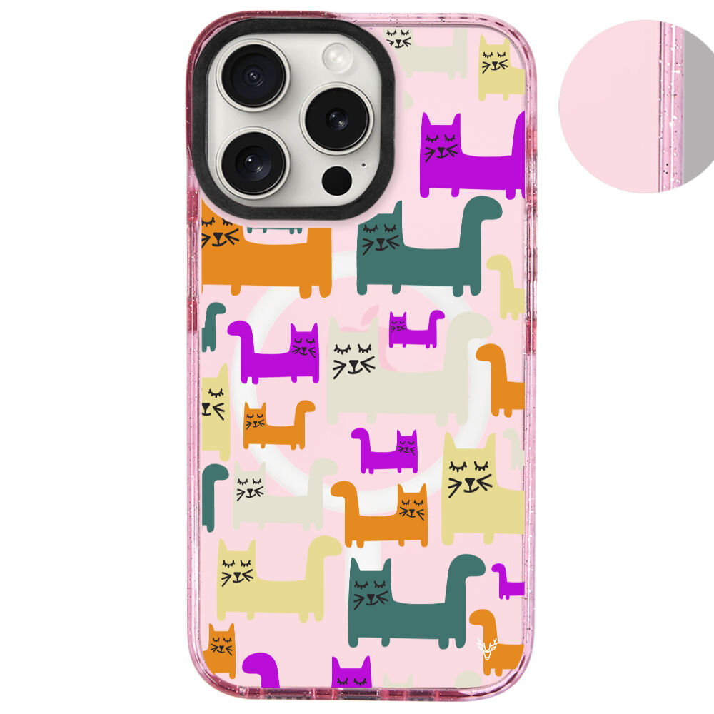 MagsafeliArtycaseSimliPembe