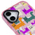 iPhone 16 Plus Colorful Cats Telefon Kılıfı - Magsafeli Artycase - Simli Pembe