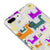 iPhone 8 Plus Colorful Cats Telefon Kılıfı - Şeffaf - Saydam