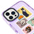 iPhone 14 Pro Max Cat Postage Telefon Kılıfı - Artycase - Simli Mor