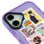 iPhone 16 Cat Postage Telefon Kılıfı - Magsafeli Artycase - Simli Mor