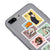 iPhone 7 Plus Cat Postage Telefon Kılıfı - Renkli Silikon - Gri