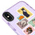 iPhone X Cat Postage Telefon Kılıfı - Artycase - Simli Mor
