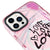 iPhone 16 Pro Max Visual Love Telefon Kılıfı - Magsafeli Artycase - Simli Pembe