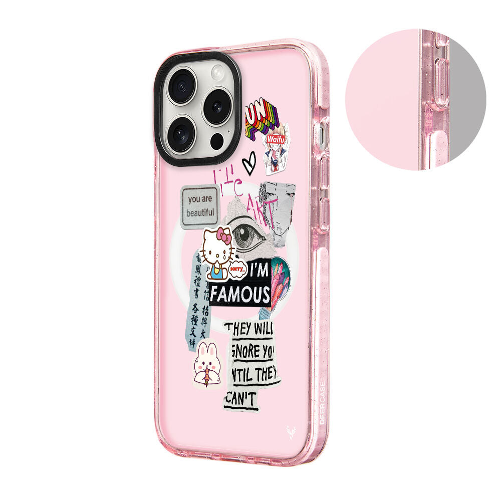 MagsafeliArtycaseSimliPembe