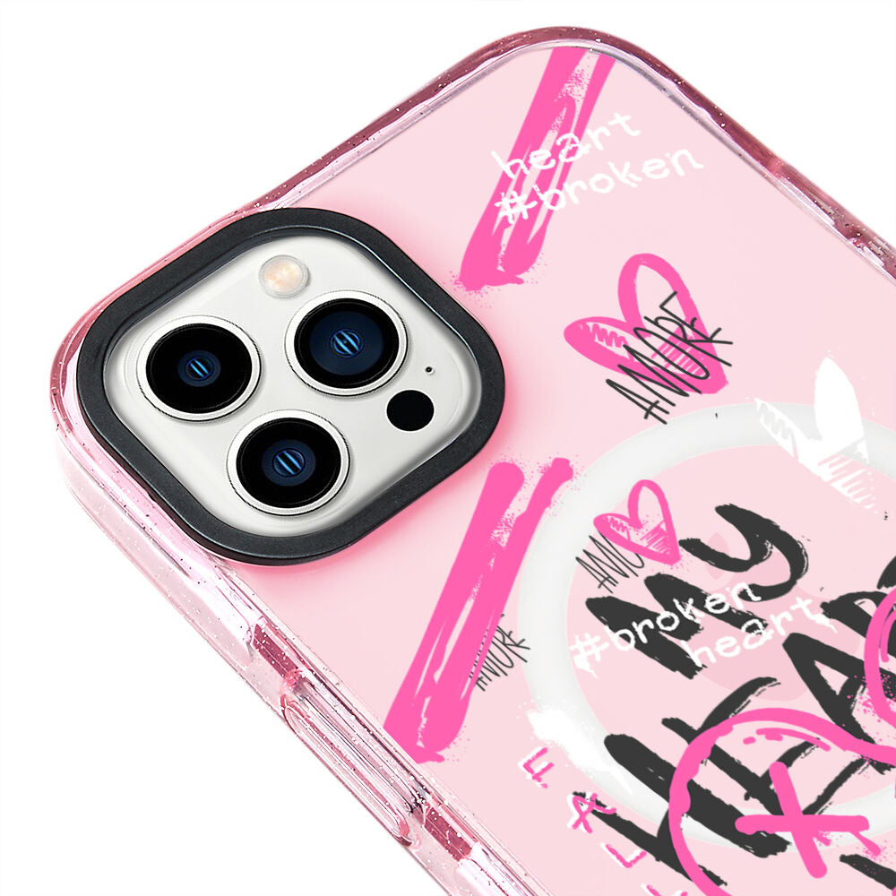 MagsafeliArtycaseSimliPembe