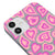 iPhone 12 Pinky Hearts Telefon Kılıfı - Renkli Silikon - Gri