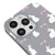 iPhone 14 Pro Cute Rabbits Telefon Kılıfı - Renkli Silikon - Gri