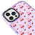 iPhone 13 Pro Cute Cherry Telefon Kılıfı - Artycase - Simli Mor