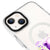 iPhone 14 Plus Purple Bear Telefon Kılıfı - Magsafeli Artycase - Beyaz