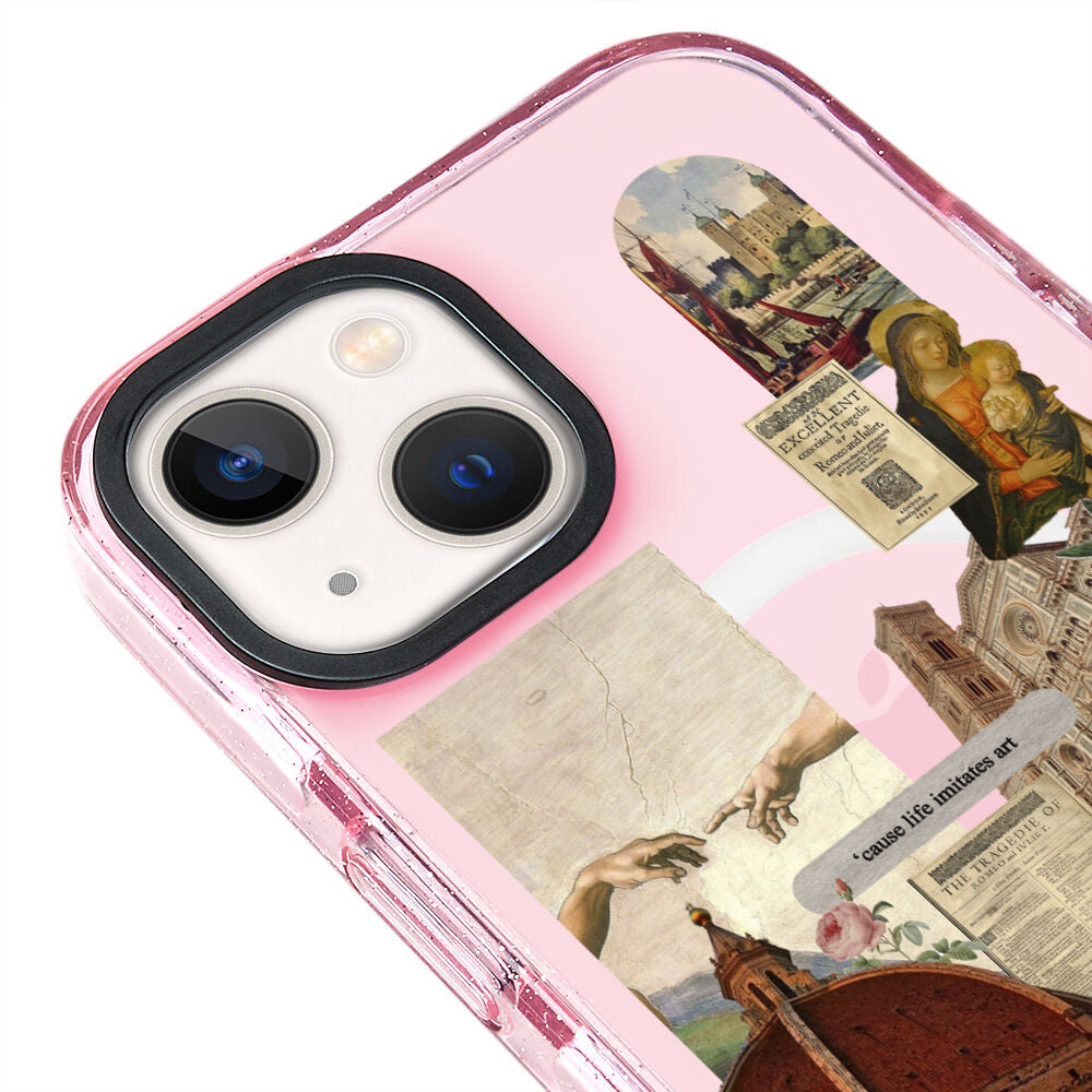 MagsafeliArtycaseSimliPembe