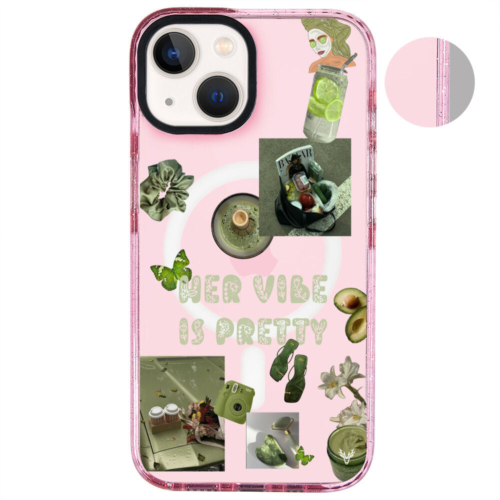 MagsafeliArtycaseSimliPembe