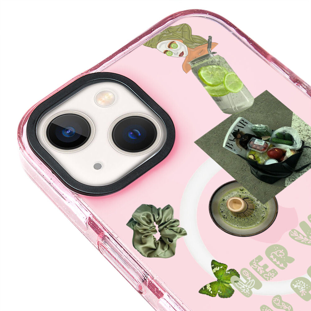 MagsafeliArtycaseSimliPembe