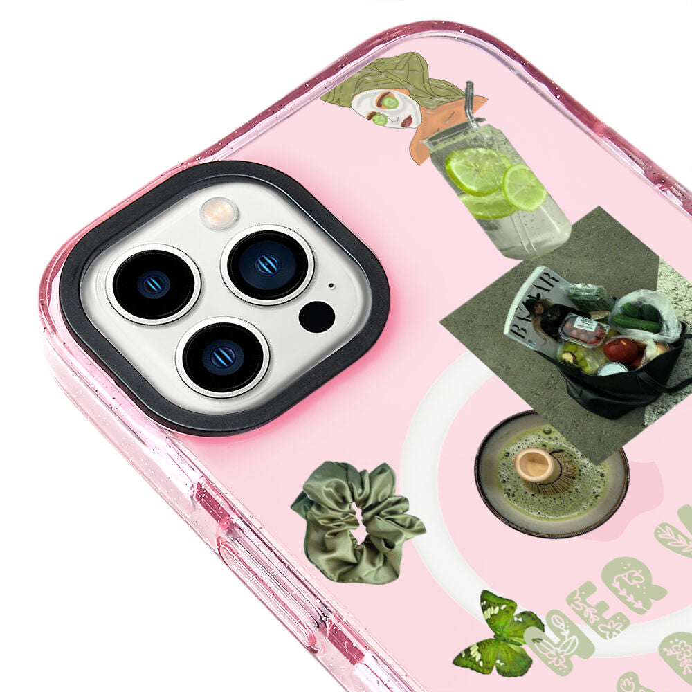 MagsafeliArtycaseSimliPembe